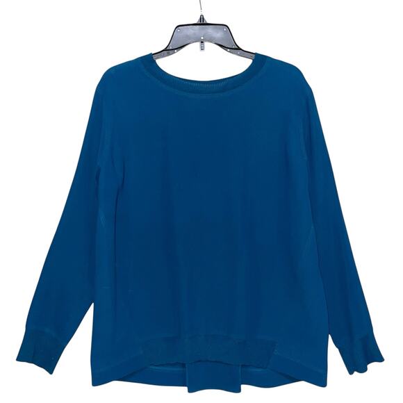 Vince Pullover Teal Inverted Pleat Relax Fit - Picture 2 of 11